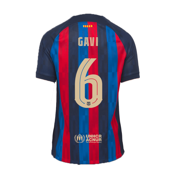 Men's Replica GAVI #6 Barcelona Home Soccer Jersey Shirt 2022/23 Nike