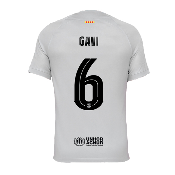 Men's Replica GAVI #6 Barcelona Third Away UCL Soccer Jersey Shirt 2022/23 Nike