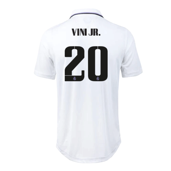 Men's Authentic VINI JR. #20 Real Madrid Home Soccer Jersey Shirt 2022/23 Adidas