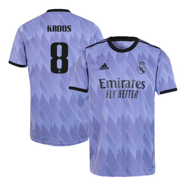 Men's Replica KROOS #8 Real Madrid Away Soccer Jersey Shirt 2022/23 Adidas