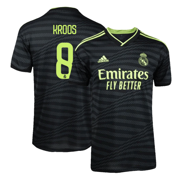 Men's Replica KROOS #8 Real Madrid Third Away Soccer Jersey Shirt 2022/23 Adidas