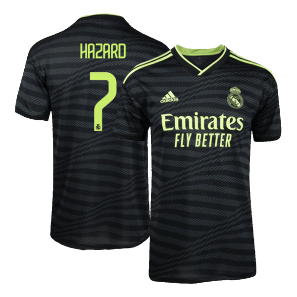 Men's Replica HAZARD #7 Real Madrid Third Away Soccer Jersey Shirt 2022/23 Adidas
