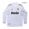 Men's Retro 2011/12 Replica Real Madrid Home Long Sleeves Soccer Jersey Shirt Adidas