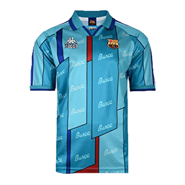 Men's Retro 1996/97 Barcelona Away Soccer Jersey Shirt Kappa