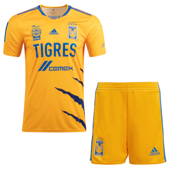 Kids Tigres UANL Home Soccer Jersey Kit (Jersey+Shorts) 2021/22 Adidas