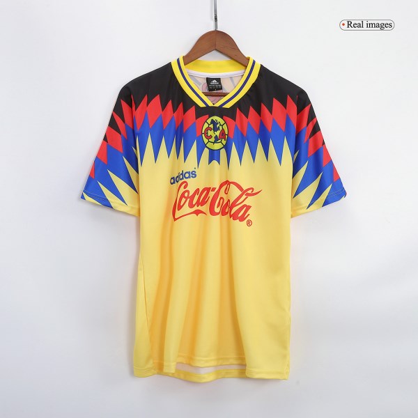 Men's Retro 1995 Club America Aguilas Home Soccer Jersey Shirt Adidas