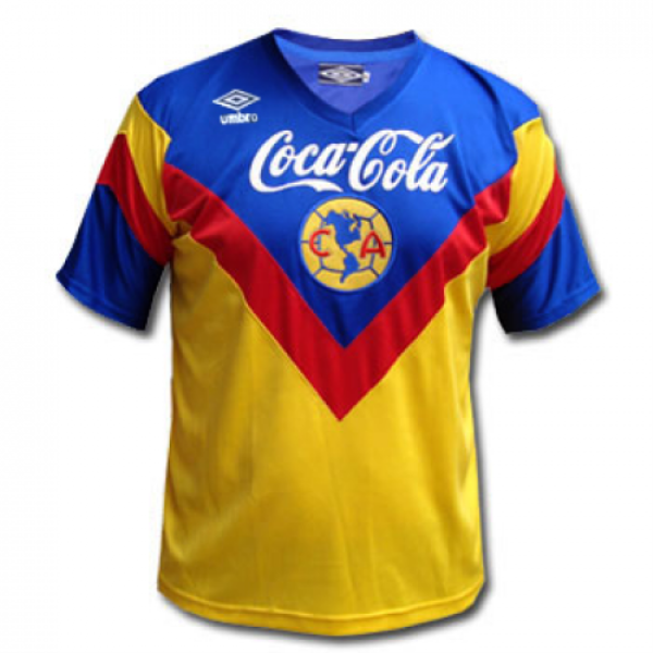 Men's Retro 1993/94 Club America Aguilas Home Soccer Jersey Shirt Umbro