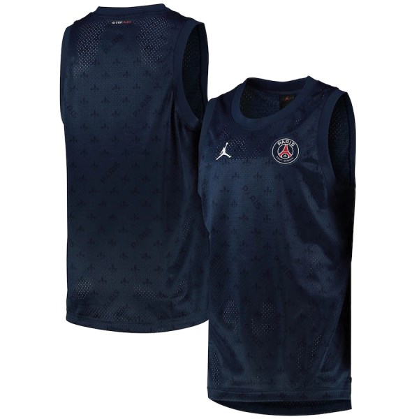Men's Replica PSG Mesh Vest - Midnight Soccer Jersey Shirt 2021/22 Jordan