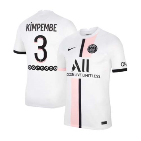 Men's Replica KIMPEMBE #3 PSG Away Soccer Jersey Shirt 2021/22 Nike