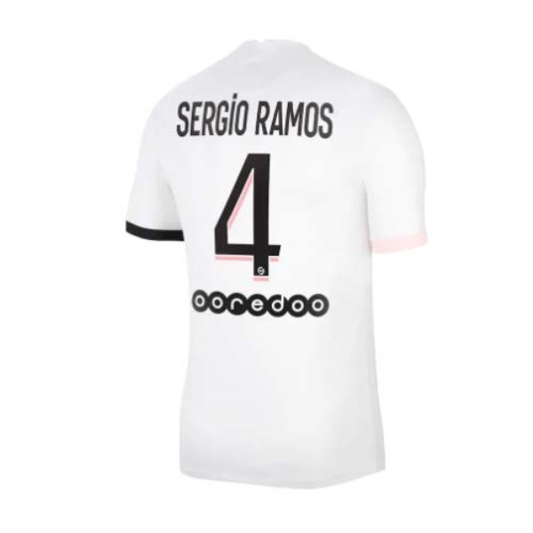 Men's Replica SERGIO RAMOS #4 PSG Away Soccer Jersey Shirt 2021/22 Nike