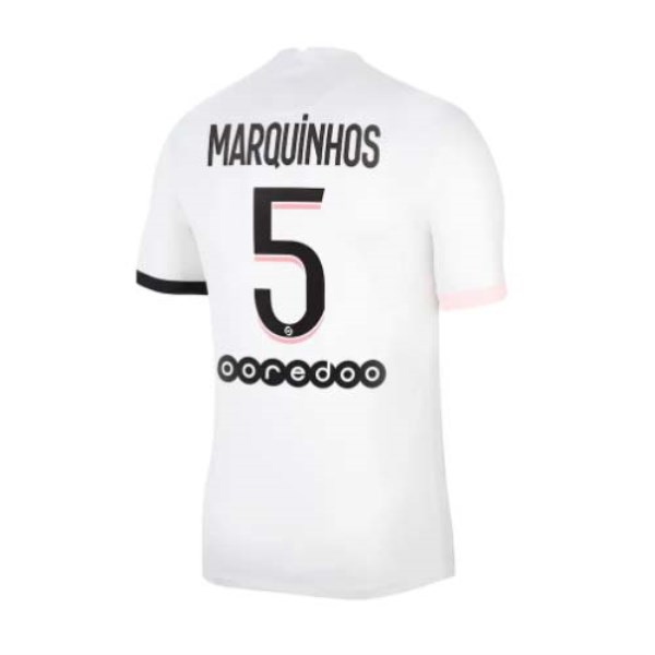 Men's Replica MARQUINHOS #5 PSG Away Soccer Jersey Shirt 2021/22 Nike