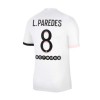 Men's Replica L.PAREDES #8 PSG Away Soccer Jersey Shirt 2021/22 Nike