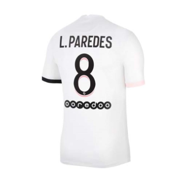 Men's Replica L.PAREDES #8 PSG Away Soccer Jersey Shirt 2021/22 Nike