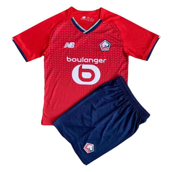 Kids Lille OSC Home Soccer Jersey Kit (Jersey+Shorts) 2021/22 NewBalance