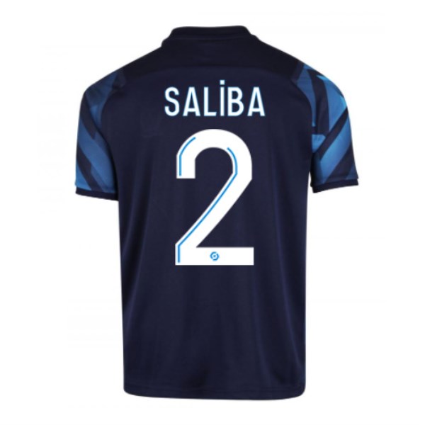 Men's Replica SALIBA #2 Marseille Away Soccer Jersey Shirt 2021/22 Puma