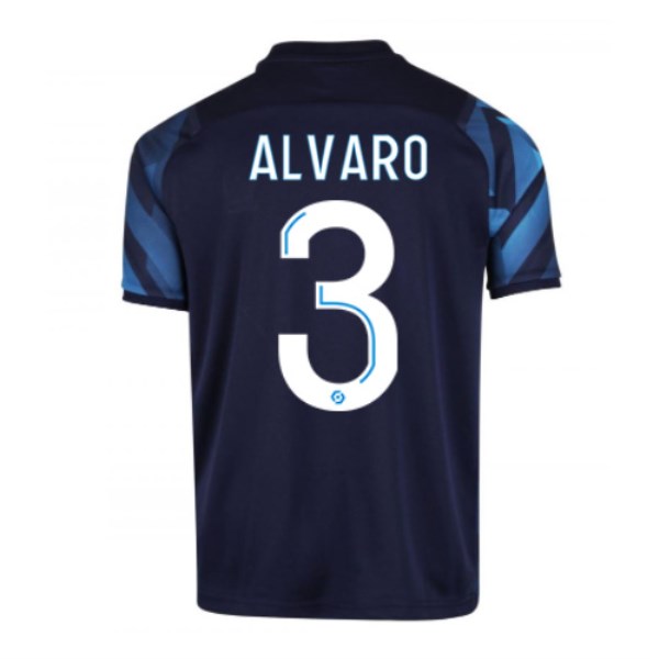 Men's Replica ALVARO #3 Marseille Away Soccer Jersey Shirt 2021/22 Puma