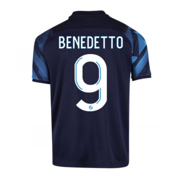 Men's Replica BENEDETTO #9 Marseille Away Soccer Jersey Shirt 2021/22 Puma
