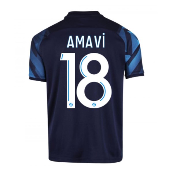 Men's Replica AMAVI #18 Marseille Away Soccer Jersey Shirt 2021/22 Puma