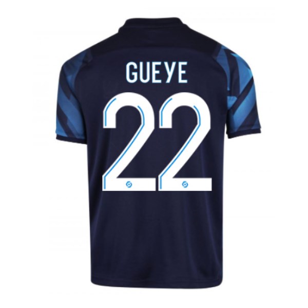 Men's Replica GUEYE #22 Marseille Away Soccer Jersey Shirt 2021/22 Puma