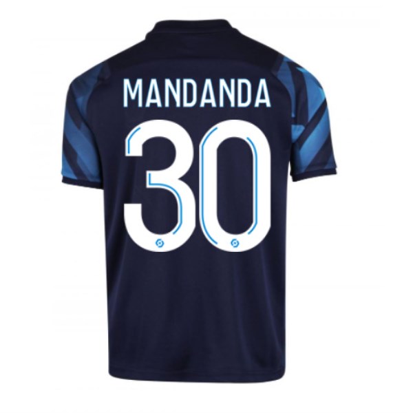 Men's Replica MANDANDA #30 Marseille Away Soccer Jersey Shirt 2021/22 Puma