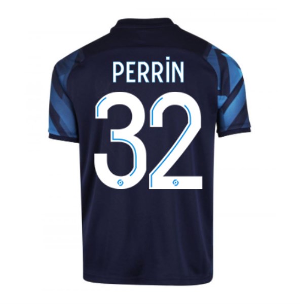 Men's Replica PERRIN #32 Marseille Away Soccer Jersey Shirt 2021/22 Puma