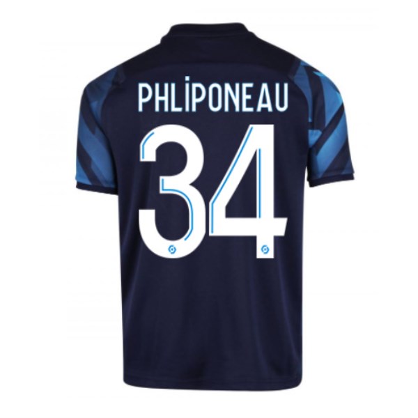 Men's Replica PHLIPONEAU #34 Marseille Away Soccer Jersey Shirt 2021/22 Puma