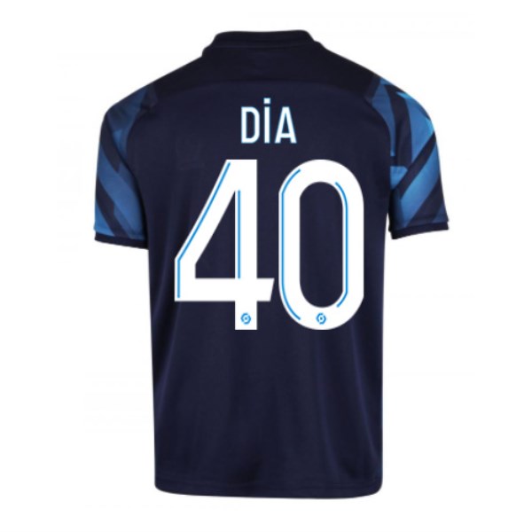 Men's Replica DIA #40 Marseille Away Soccer Jersey Shirt 2021/22 Puma