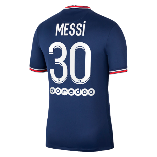Men's Replica Messi #30 PSG Home Soccer Jersey Shirt 2021/22 Jordan