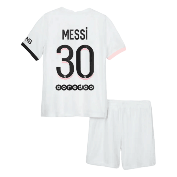 Kids Messi #30 PSG Away Soccer Jersey Kit (Jersey+Shorts) 2021/22 Nike
