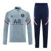 Men's PSG Zipper Tracksuit Sweat Shirt Kit (Top+Trousers) 2021/22 Jordan