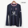 Men's Replica PSG Home Long Sleeves Soccer Jersey Shirt 2021/22 Jordan