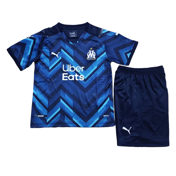 Kids Marseille Away Soccer Jersey Kit (Jersey+Shorts) 2021/22 Puma