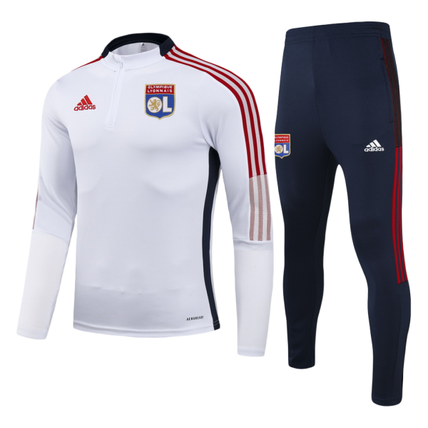 Kids Olympique Lyonnais Zipper
Tracksuit Sweat Shirt Kit(Top+Pants) 2021/22 Adidas