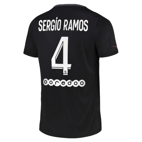 Men's Replica SERGIO RAMOS #4 PSG Third Away Soccer Jersey Shirt 2021/22 Nike