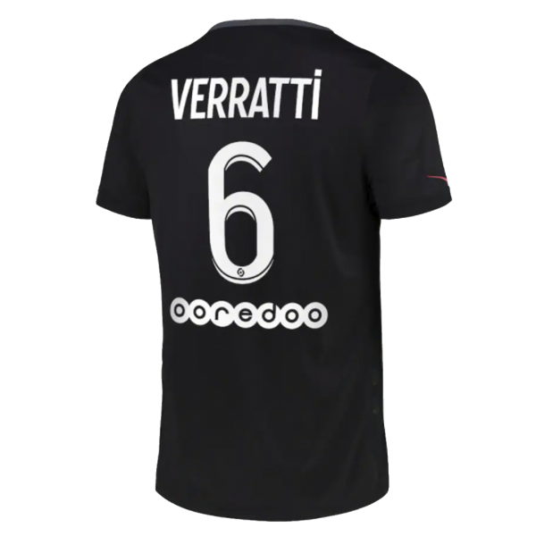 Men's Replica VERRATTI #6 PSG Third Away Soccer Jersey Shirt 2021/22 Nike