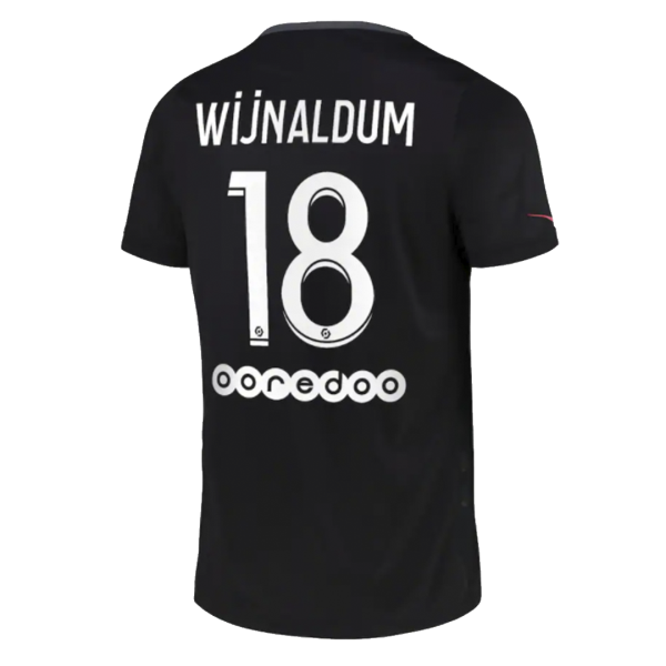 Men's Replica WIJNALDUM #18 PSG Third Away Soccer Jersey Shirt 2021/22 Nike
