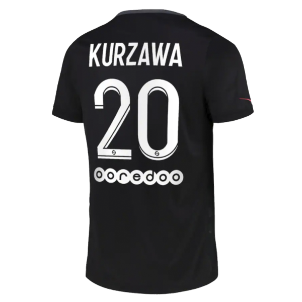 Men's Replica KURZAWA #20 PSG Third Away Soccer Jersey Shirt 2021/22 Nike