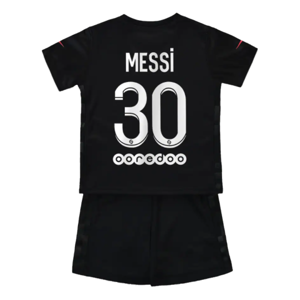 Kids Messi #30 PSG Third Away Soccer Jersey Kit (Jersey+Shorts) 2021/22 Nike