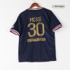 Men's Replica Messi #30 Ballon d'Or Special Gold Font PSG Home Soccer Jersey Shirt 2021/22 Jordan