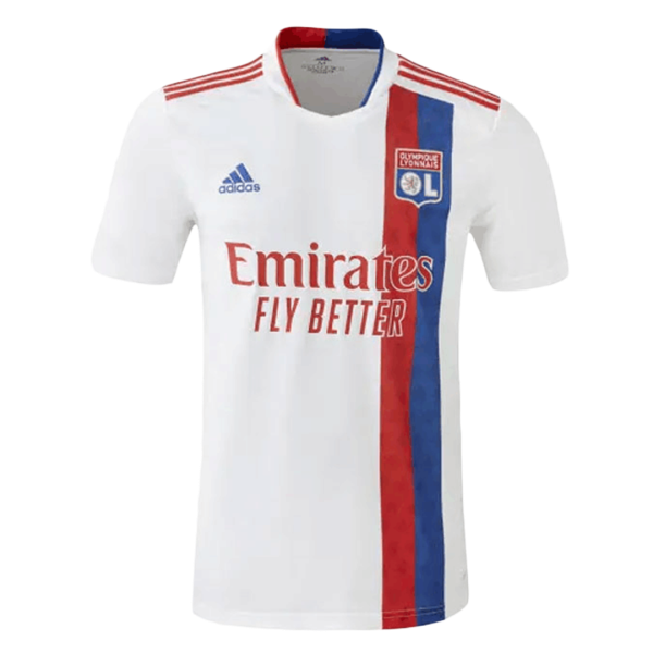 Men's Authentic Olympique Lyonnais Home Soccer Jersey Shirt 2021/22 Adidas