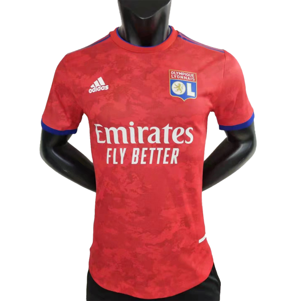 Men's Authentic Olympique Lyonnais Away Soccer Jersey Shirt 2021/22 Adidas