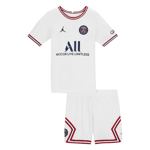 Kids PSG Fourth Away Soccer Jersey Kit (Jersey+Shorts) 2021/22 Jordan