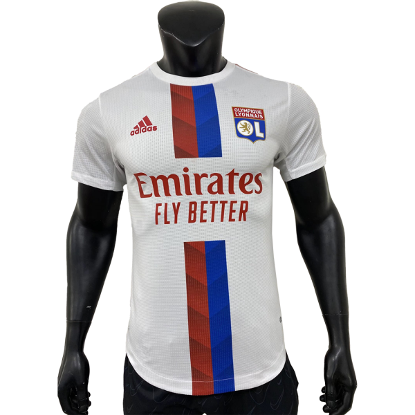 Men's Authentic Olympique Lyonnais Home Soccer Jersey Shirt 2022/23 Adidas