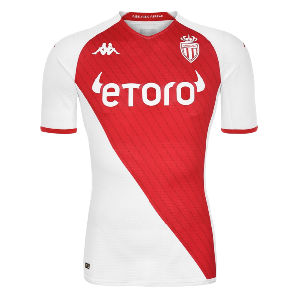 Men's Replica AS Monaco FC Home Soccer Jersey Shirt 2022/23 Kappa