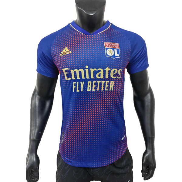 Men's Authentic Olympique Lyonnais Fourth Away Soccer Jersey Shirt 2022/23 Adidas