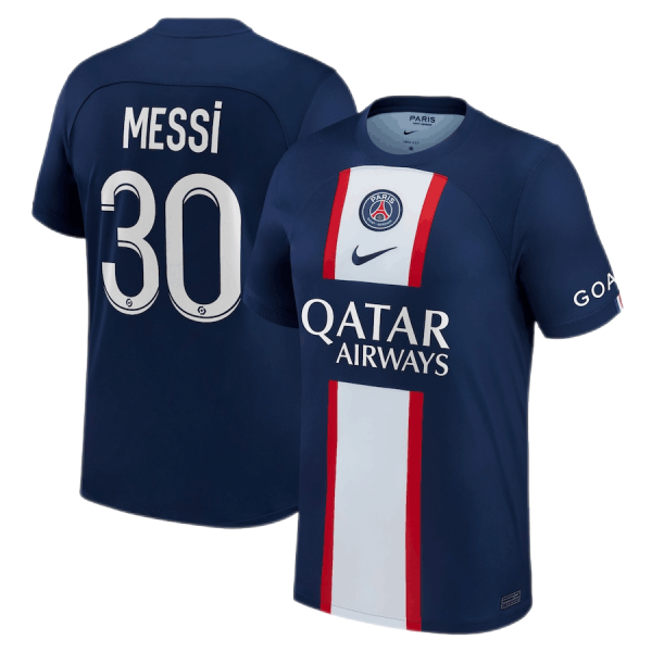 Men's Replica Messi #30 PSG Home Soccer Jersey Shirt 2022/23 Nike