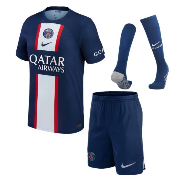 Men's Replica PSG Home Soccer Jersey Whole Kit (Jersey+Shorts+Socks) 2022/23 Nike