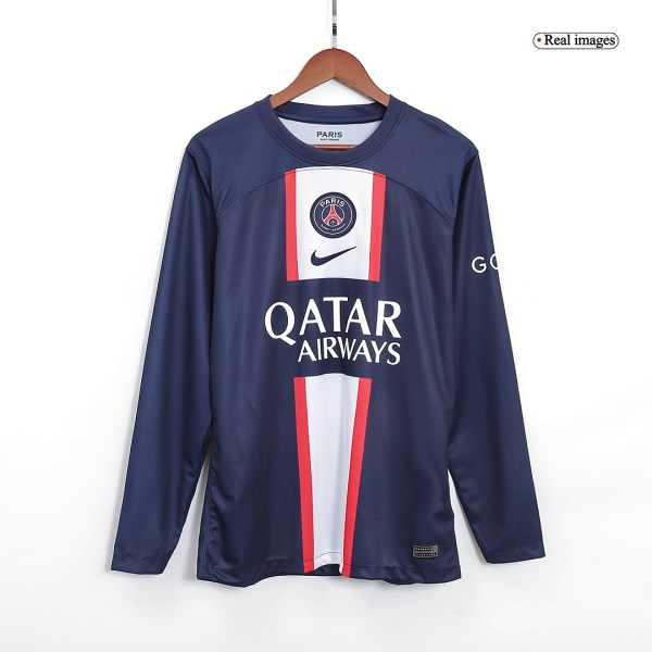 Men's Replica PSG Home Long Sleeves Soccer Jersey Shirt 2022/23 Nike