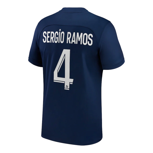Men's Replica SERGIO RAMOS #4 PSG Home Soccer Jersey Shirt 2022/23 Nike
