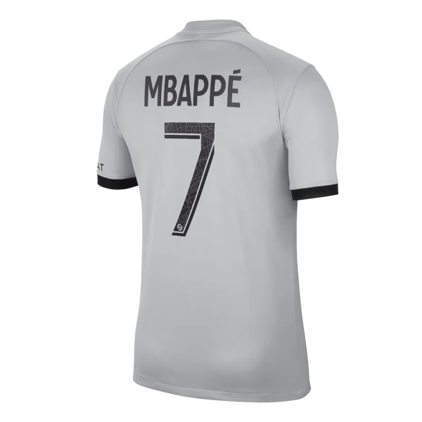 Men's Replica MBAPPÉ #7 PSG Away Soccer Jersey Shirt 2022/23 Jordan